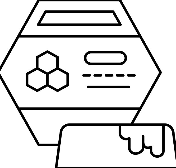 蜂蜡包装养蜂线图标图片下载