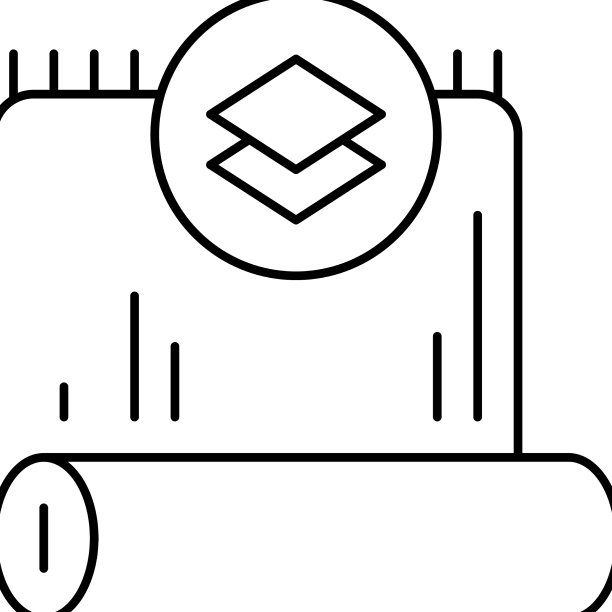 丝绸纺织品生产线图标图片下载