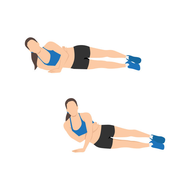 做单臂三头肌俯卧撑的女人图片下载