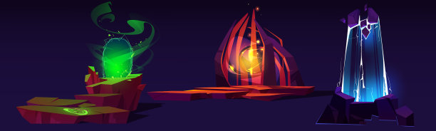 魔法门户，幻想传送或外星星球图片下载