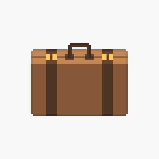 手提箱像素艺术图片下载