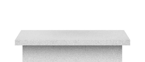 豪华透视灰色混凝土表孤立在白色背景与剪辑路径图片下载