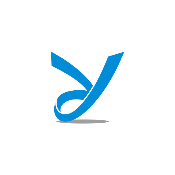 字母yd简单连接缎带曲线标志图片下载