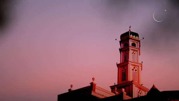 斋月，开斋节，新年穆哈兰伊斯兰宗教的象征图片下载