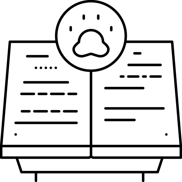 书籍的纪念线图标图片下载