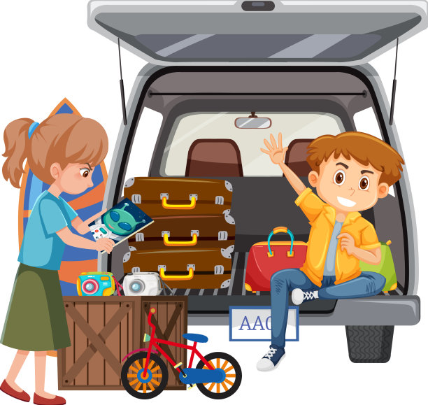 在汽车后备箱出售的物品图片下载