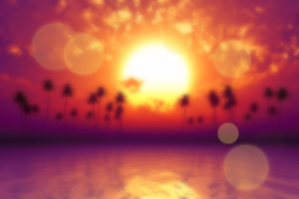 热带海洋的模糊图片下载