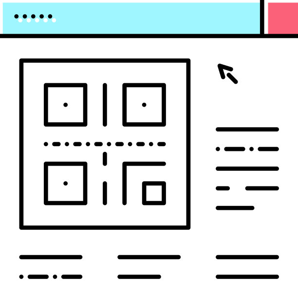 在线二维码彩色图标隔离图片下载