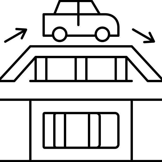 天桥通道线图标图片下载