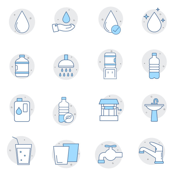 水彩线条图标液体直线彩色图片下载