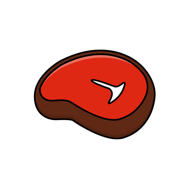 牛排图标孤立在白底牛排上图片下载