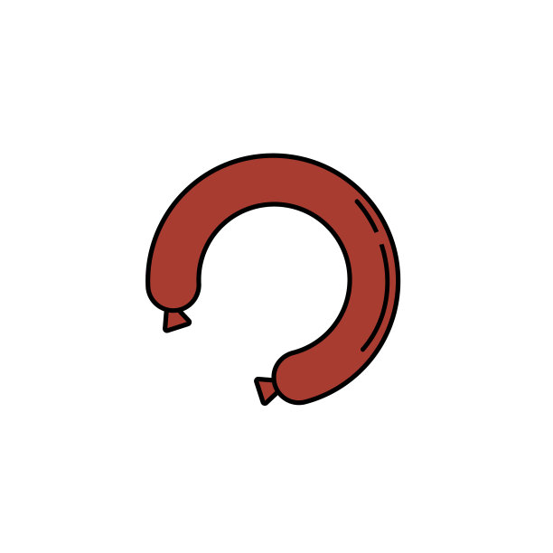 香肠的创意图标简单元素香肠图片下载