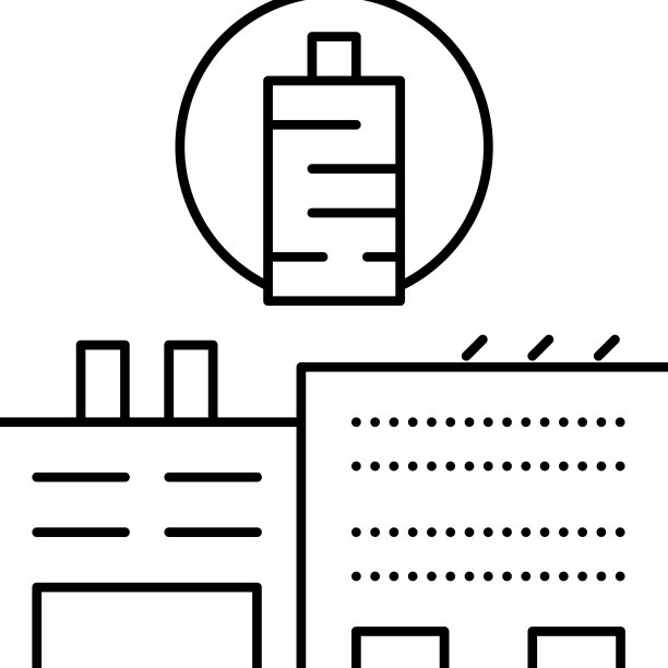 工厂生产纺织品图标线图片下载