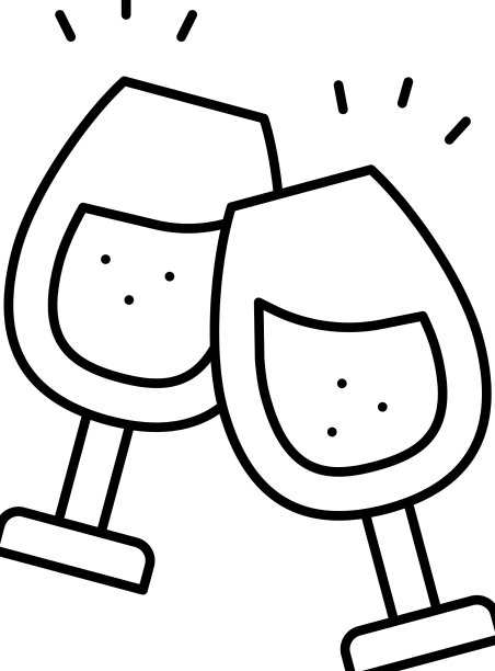 葡萄酒休闲线图标图片下载