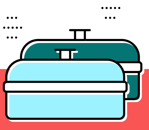 平底锅厨房炊具颜色图标图片下载
