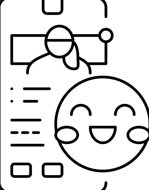 保姆智能手机应用程序线图标图片下载