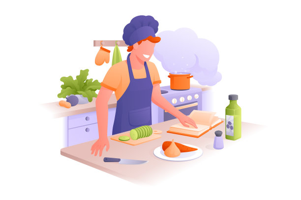 厨房人物烹饪图片下载