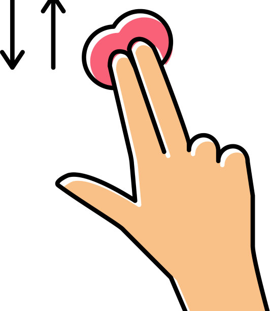 两根手指在智能手机屏幕上滑动颜色图片下载