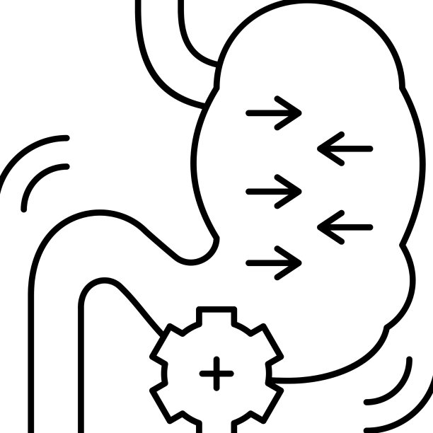 缩小胃部肥胖线图标图片下载