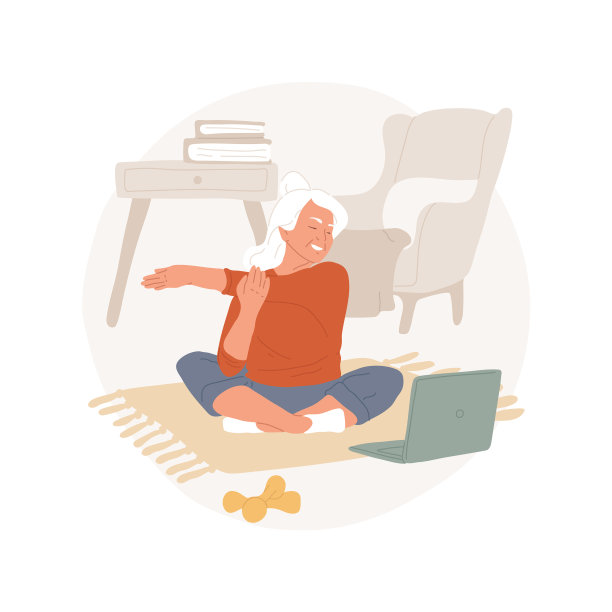 老年人抽象概念在线健身图片下载