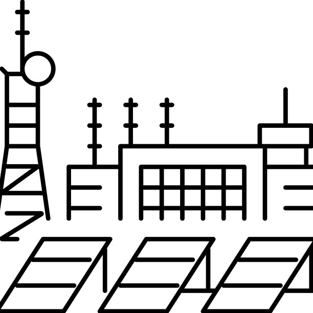 电站能源线图标图片下载