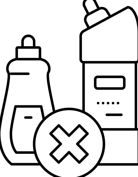 儿童禁用化学液体线型图标图片下载
