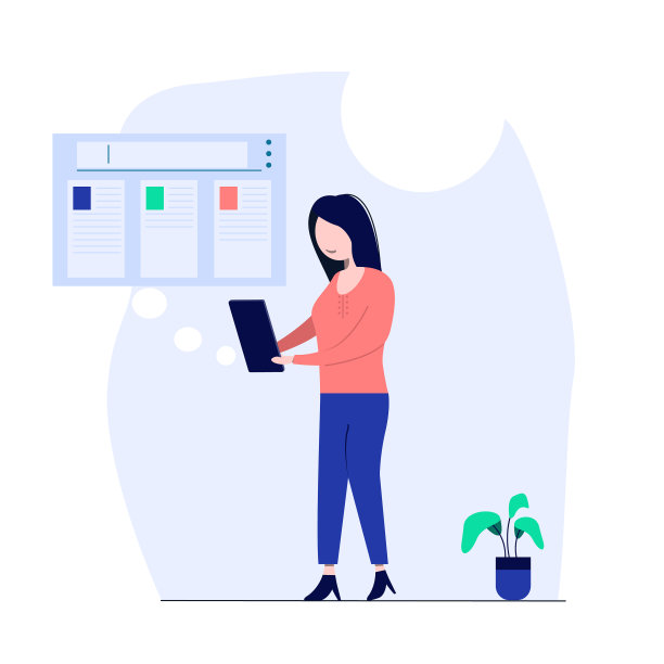 商务女性点击互联网搜索页面图片下载