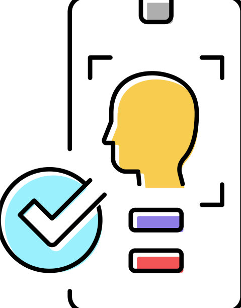 智能手机解锁与脸id颜色图标图片下载