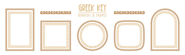 希腊关键无缝框架和边界向量收集图片下载