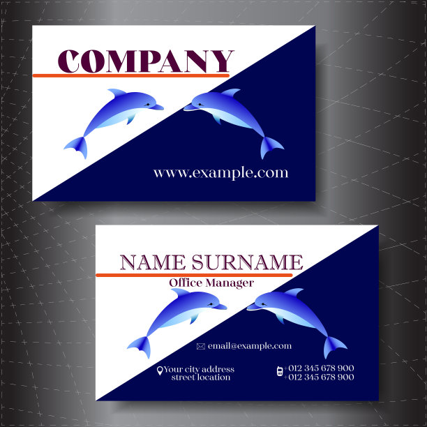 一张海运公司的名片图片下载