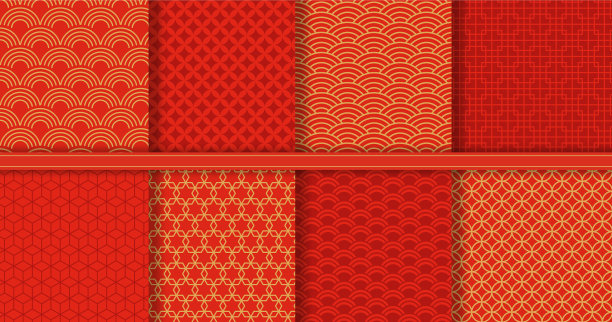 传统中国无缝图案金亚图片下载