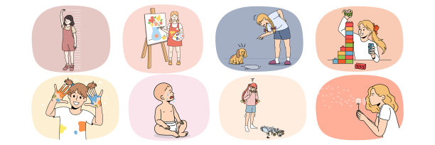 集快乐女孩玩享受爱好活动图片下载