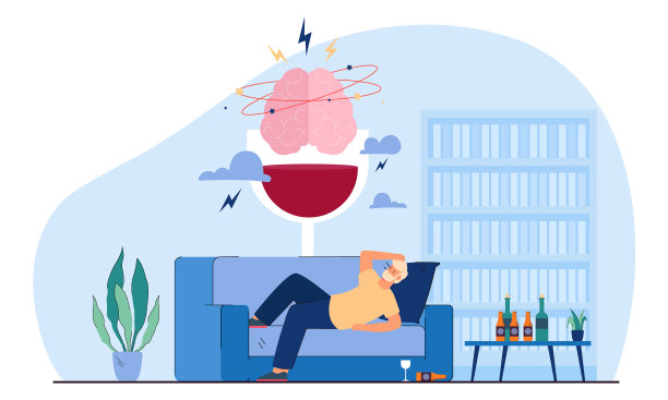 醉酒后醒来的大脑图片下载