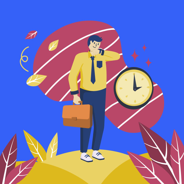 商人拿着一个包看手表图片下载