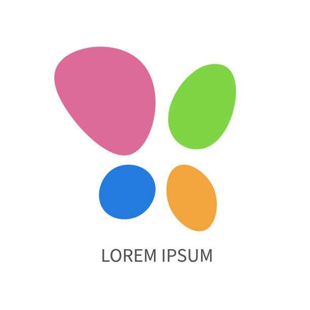 蝴蝶，美容院的抽象图标图片下载