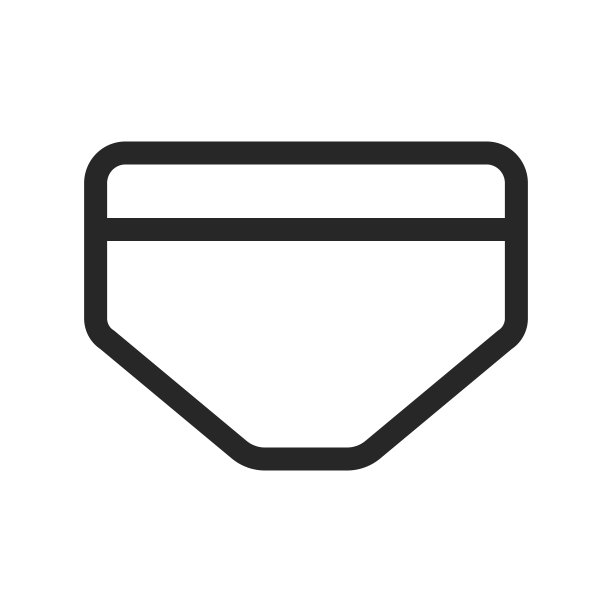 带松紧带的三角裤。内裤线性图标矢量插图。可编辑的中风。图片下载