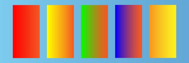 收集彩色平滑的梯度背景图形设计。图片下载