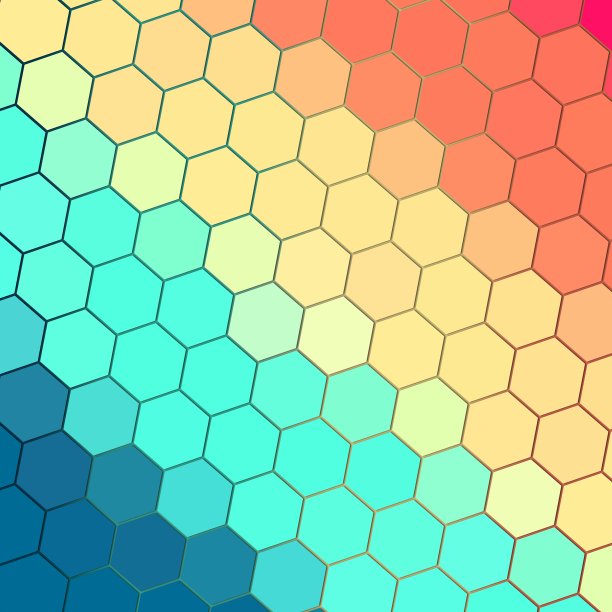 几何六边形墙纹理背景多色蜂窝图案墙纸图片下载