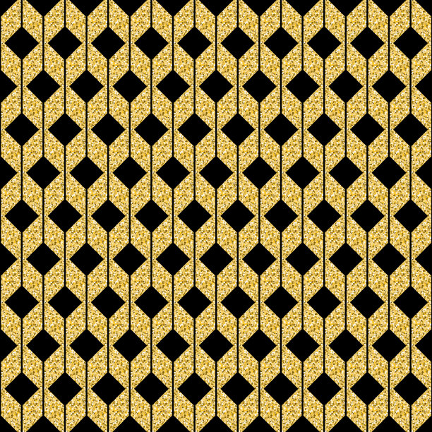 黑色金色无缝图案几何造型别致奢华设计图片下载