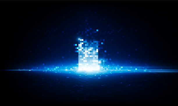 摘要像素关键门开灯技术和问号背景高科通信概念创新背景，矢量设计图片下载