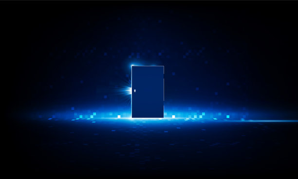 关键门开灯技术和问号背景高科通信理念创新背景，矢量设计图片下载