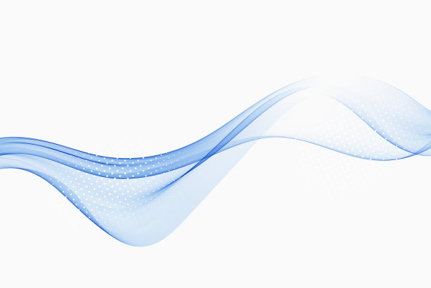 矢量蓝色抽象波设计元素具有半色调效果。图片下载