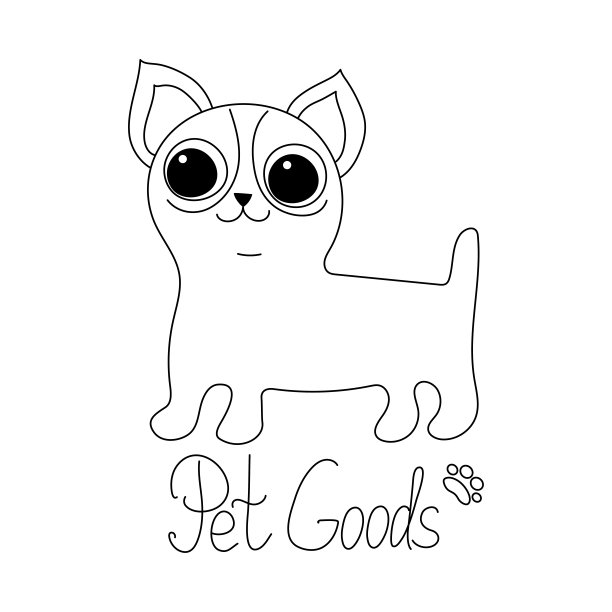 卡通狗。商品的宠物。图片下载