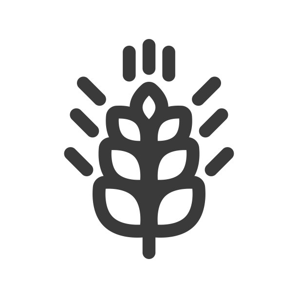 谷物线图标孤立在白色背景。矢量插图。图片下载