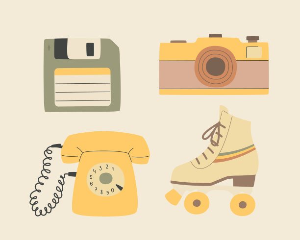 怀旧音乐设备，磁带和图片下载