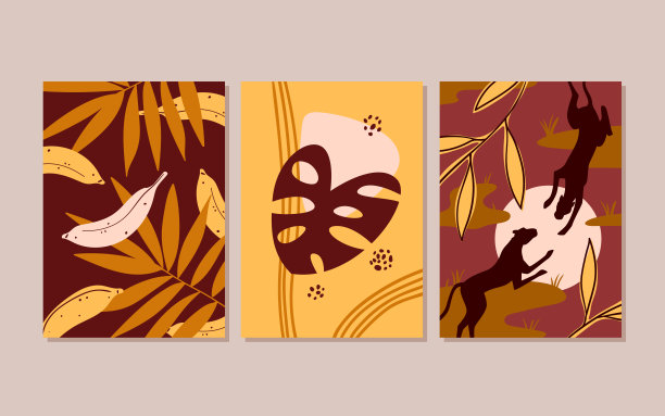 一套丛林非洲海报图片下载