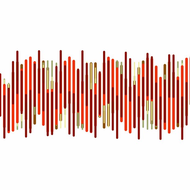 声波在黑色HUD图形图表或波形多彩色多竖线或条形背景金融业务统计的概念图片下载