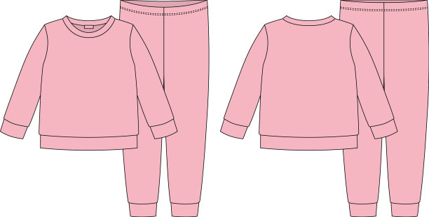 服装睡衣技术素描桃红色粉色图片下载