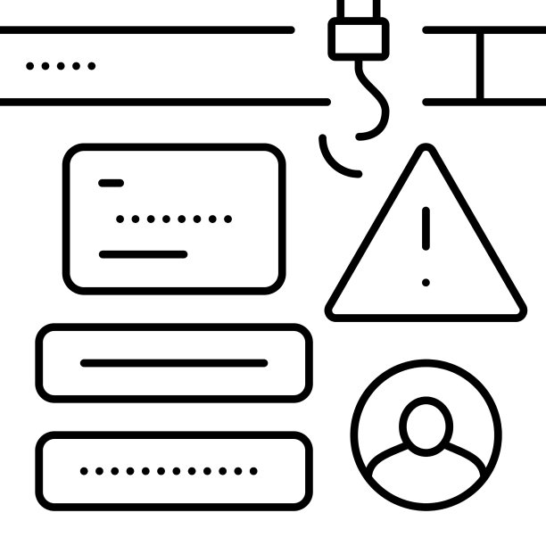 钓鱼攻击线图标图片下载