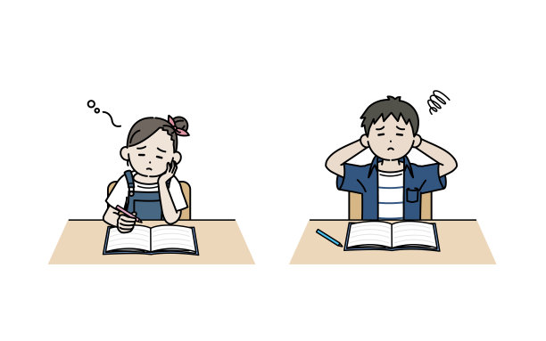 孩子学习无聊图片下载